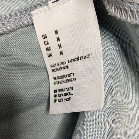 NWOT American Eagle Light Blue Chambray Drop Waist Tank Dress - Picture 9 of 10